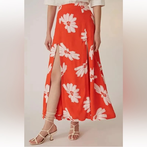 Anthropologie Maeve Floral Midi Skirt - Picture 3 of 5